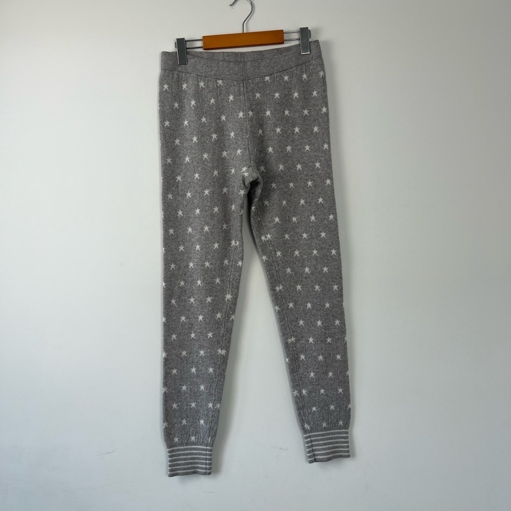 Isaac Mizrahi Gray Star Patterned Sleepwear Joggers - M